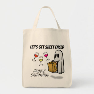 Bolso De Tela Hoja frente a Fantasma Feliz Hallowine