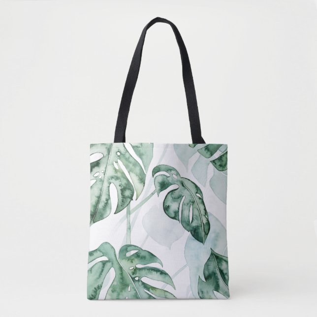 Bolso De Tela Hoja partida de la palma tropical (Anverso)