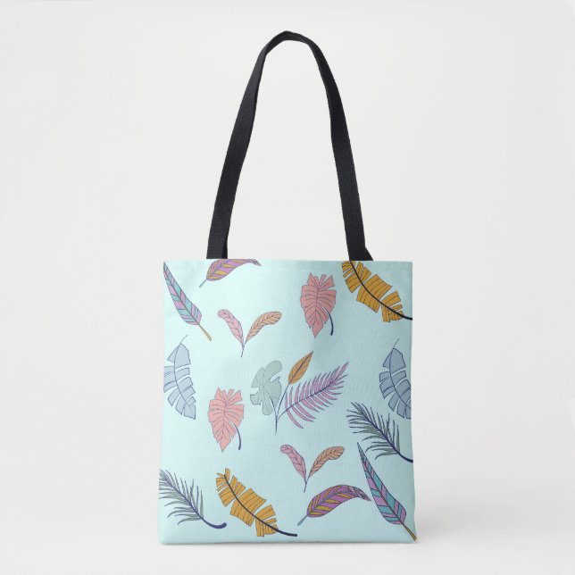 Bolso De Tela hojas. (Anverso)