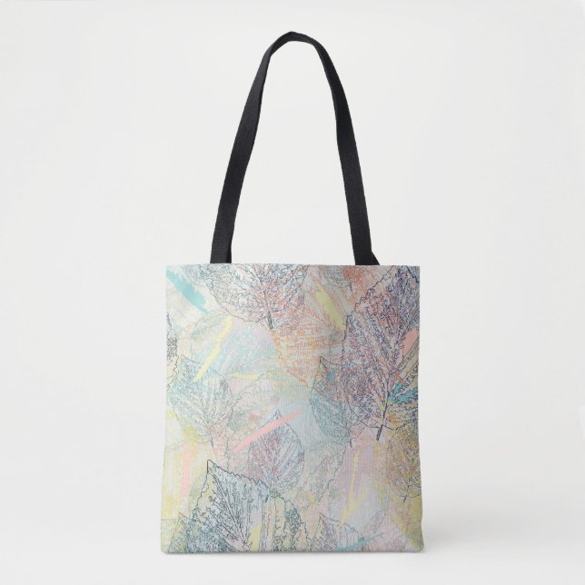 Bolso De Tela hojas. (Anverso)