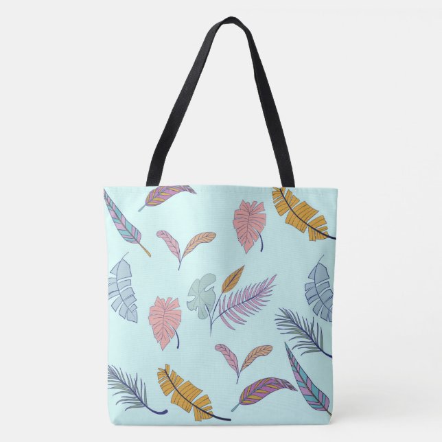 Bolso De Tela hojas. (Anverso)