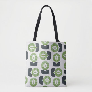 Bolso De Tela Hojas abstractas retro: estilo vintage sin foco