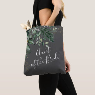Bolso De Tela Hojas botánicas Verdor Tía del regalo de la novia