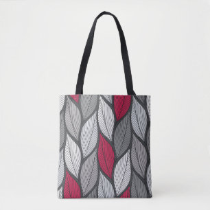 Bolso De Tela Hojas coloridas: patrón sin costuras dibujado a ma