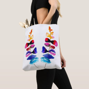 Bolso De Tela Hojas de acuarela coloridas lindas