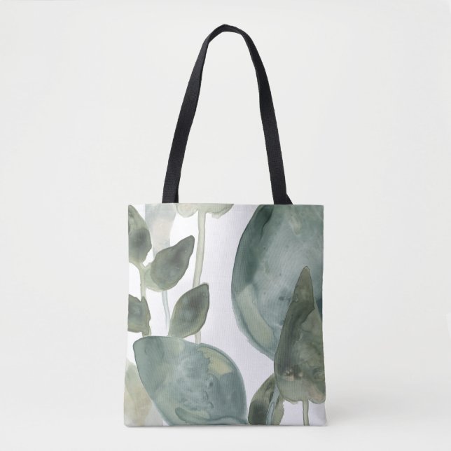 Bolso De Tela Hojas de agua - Acuarela (Anverso)