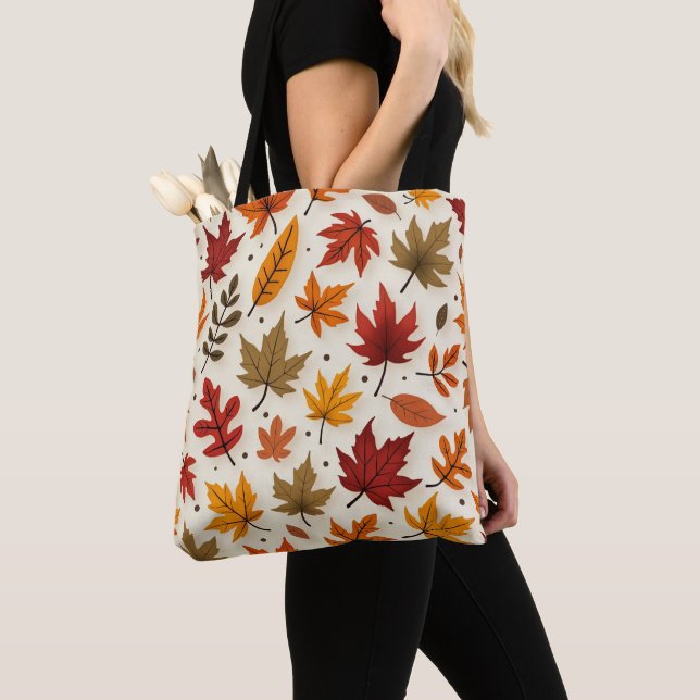 Bolso De Tela hojas de árbol de bonito que expresan el otoño (Detalle)