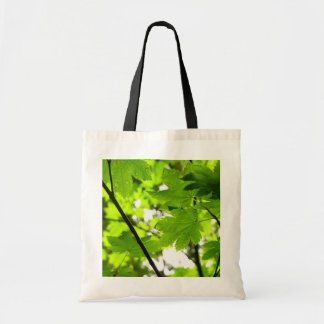 Bolso De Tela Hojas de arce con gotas de lluvia