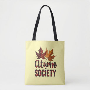 Bolso De Tela Hojas de Arce de la Sociedad de Otoño Diseño de Te