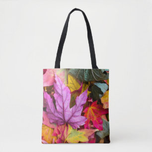 Bolso De Tela Hojas de arce de otoño coloridas naturaleza