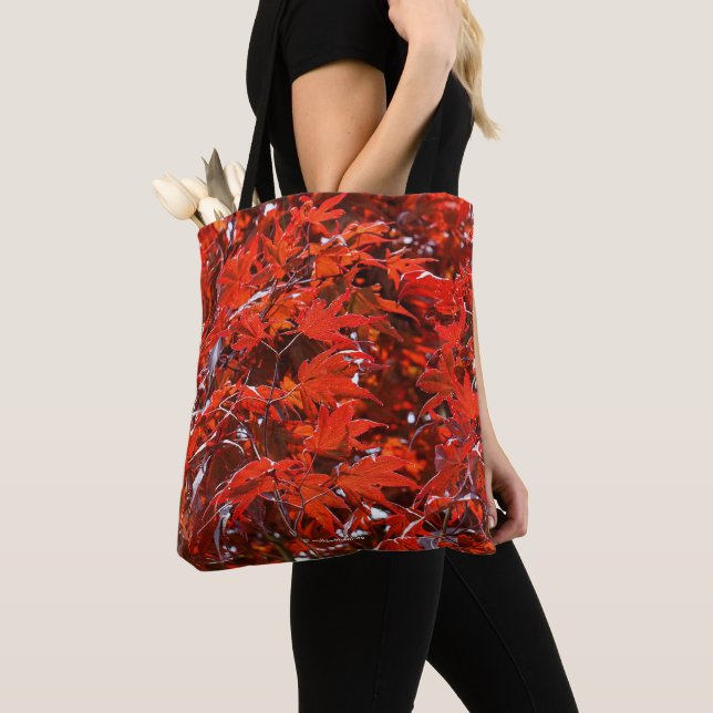 Bolso De Tela Hojas de arce rojas (Detalle)