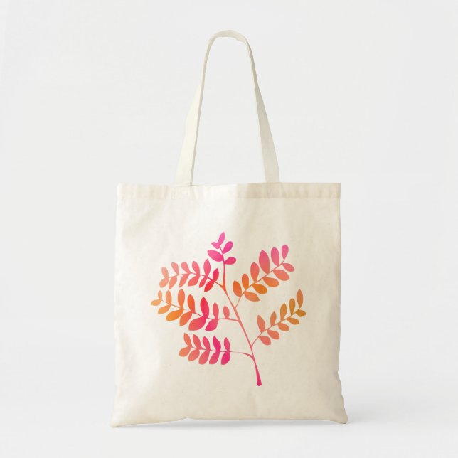 Bolso De Tela Hojas de atardecer (Frente)