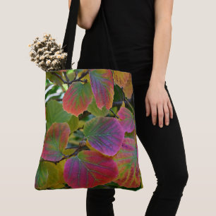 Bolso De Tela Hojas de Avellano Brujo Coloridas Botánico
