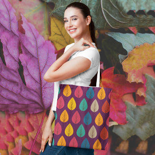 Bolso De Tela Hojas de caída coloridas