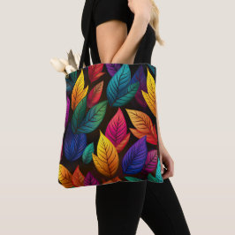 BOLSO DE TELA HOJAS DE CAÍDA DE COLOR BRILLANTE