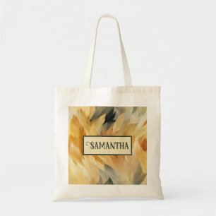 Bolso De Tela Hojas de color otoñales abstractas personalizadas