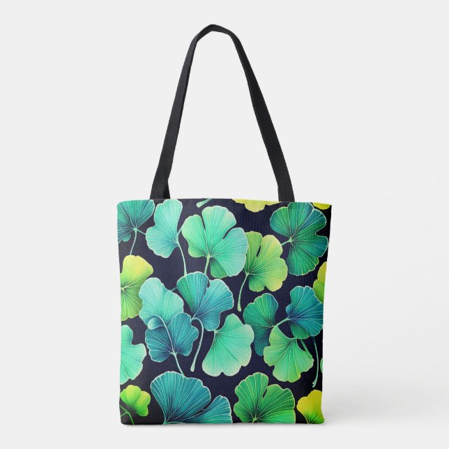 Bolso De Tela Hojas de Ginko biloba (Reverso)