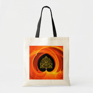 BOLSO DE TELA HOJAS DE GOLDEN EN HIDROMASAJE FRACTAL NARANJA