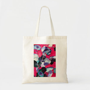 Bolso De Tela Hojas de goma acuarela arte