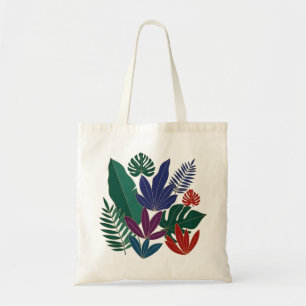 Bolso De Tela Hojas de Jungla Tropical de Lujo