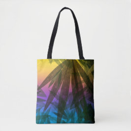 Bolso De Tela Hojas de la palma del atardecer