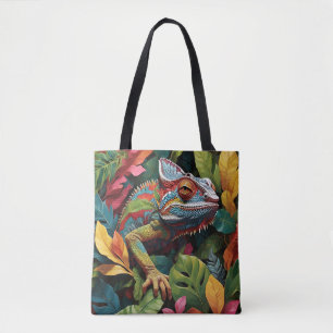 Bolso De Tela Hojas de lagarto y color