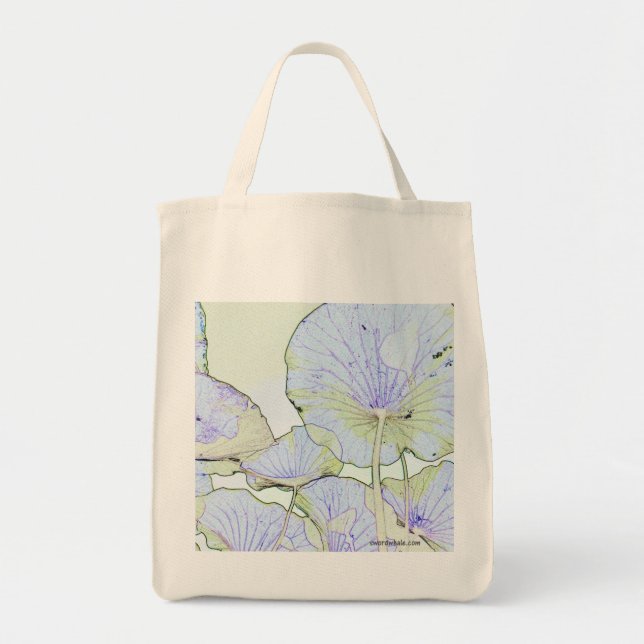 Bolso De Tela Hojas de Lotus (Frente)