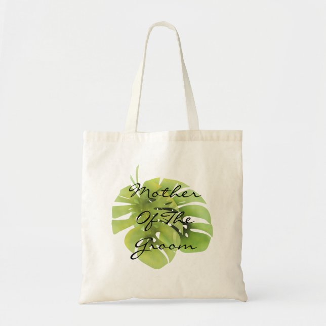 Bolso De Tela Hojas de monstera (Frente)
