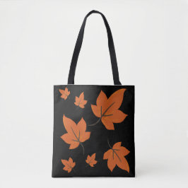 Bolso De Tela hojas de naranja en patrón otoño