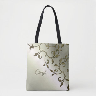 Bolso De Tela Hojas de olivo personales con desplazamiento