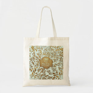 Bolso De Tela Hojas de oro 50° aniversario Boda