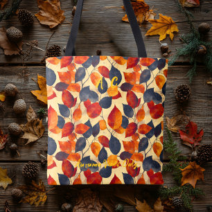 Bolso De Tela Hojas de otoño atrevidas con cálidos tonos otoñale