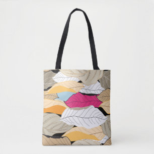 Bolso De Tela Hojas de otoño coloridas, patrón sin costura.
