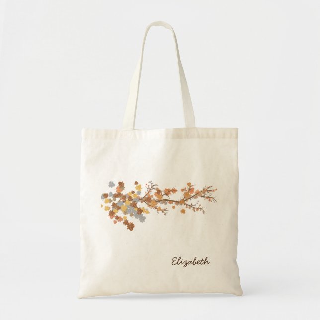 Bolso De Tela Hojas de otoño - Personalizadas (Frente)