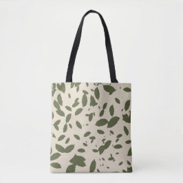 Bolso De Tela Hojas de otoño que caen verde oliva