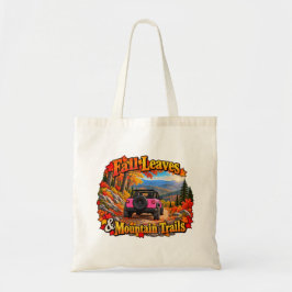 Bolso De Tela Hojas de otoño rosadas y senderos de montaña