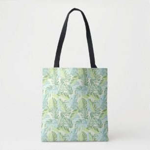 Bolso De Tela Hojas de palma tropicales en colores pastel