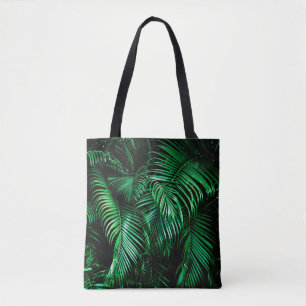 Bolso De Tela Hojas de palma verdes