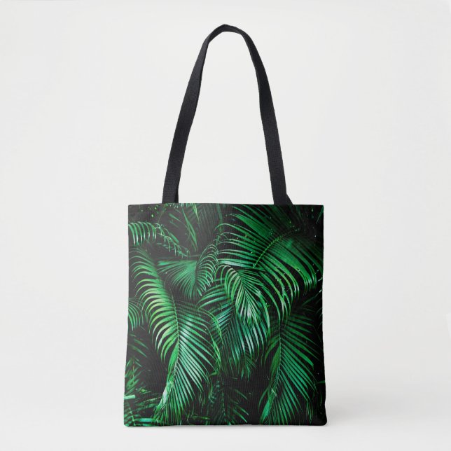 Bolso De Tela Hojas de palma verdes (Anverso)