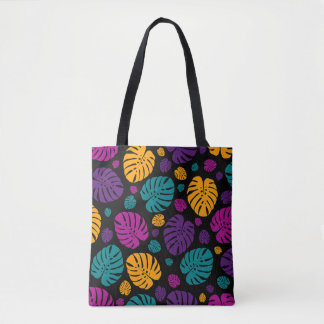 Bolso De Tela Hojas de palmeras coloridas