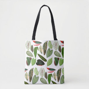 Bolso De Tela Hojas de vegetación de acuarela botánica