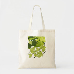 Bolso De Tela Hojas de vid de uva verde