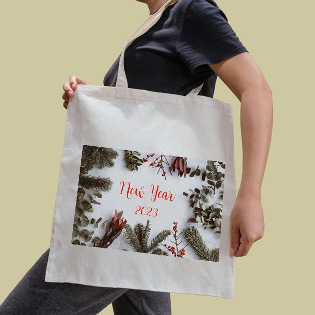 Bolso De Tela Hojas del árbol de Navidad Tote Bag (Leaves of Christmas tree Tote Bag
)