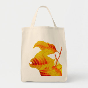 Bolso De Tela Hojas del Dogwood en el tote del ultramarinos