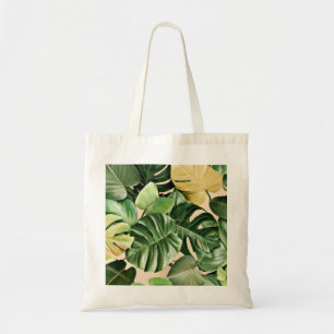 Bolso De Tela Hojas florales/hawaianas/tropicales