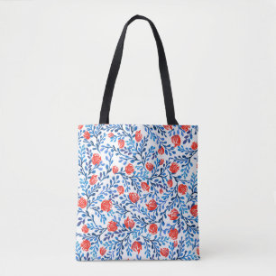 Bolso De Tela Hojas Florales: Patrón de la Naturaleza sin Marea
