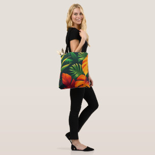 BOLSO DE TELA HOJAS FRONDOSAS NATURALEZA JARDÍN