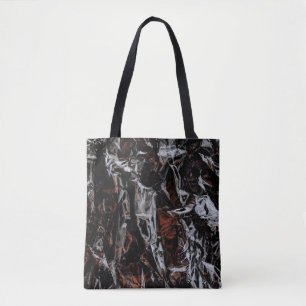 Bolso De Tela Hojas secas marrones y blancas