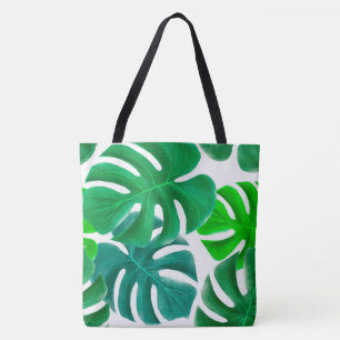 Bolso De Tela Hojas tropicales