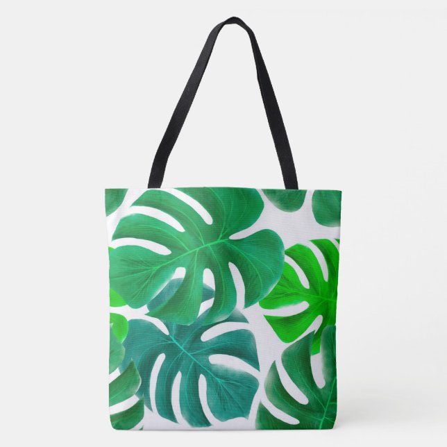 Bolso De Tela Hojas tropicales (Anverso)